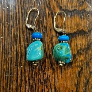 Blue Turquoise  Earrings